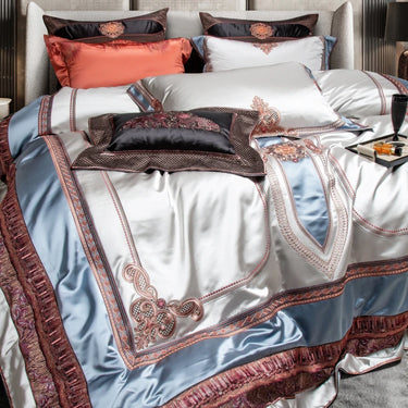European American Baroque Egyptian Cotton Embroidery Wedding Bedding Set